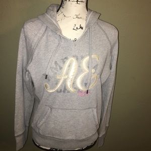 American Eagle Gray Pullover Hoodie Women's Size M